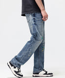 Kash Painted Loose Fit Jeans