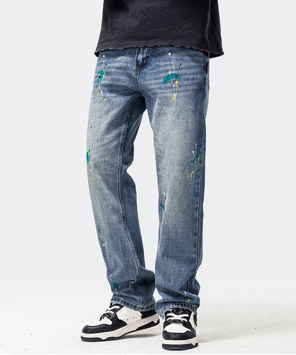 Kash Painted Loose Fit Jeans