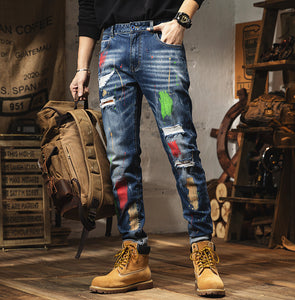 Manni Painted Slim Fit Jeans